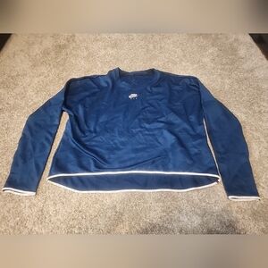 Nike Women SZ 1X XL Air Midlayer Crew Running Top Blue